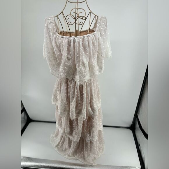 Show Me Your MuMu white Lana lace long dress size XL romantic - Picture 6 of 10